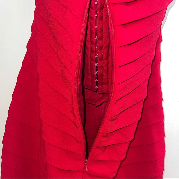 Carmen Marc Valvo Strapless Silk Cocktail Dress 6 - Picture 7 of 11